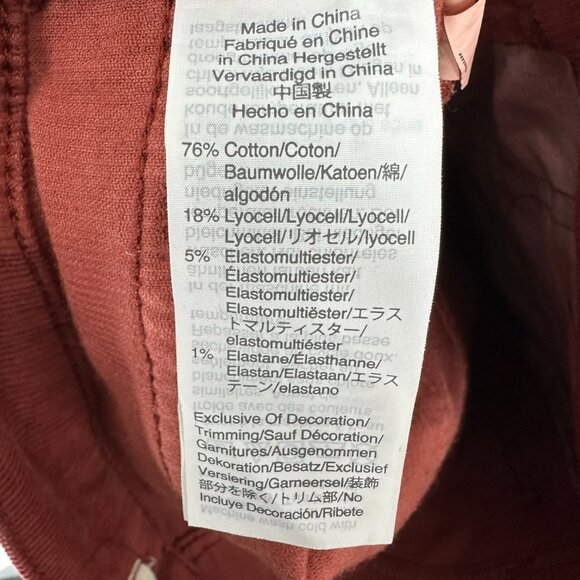 Madewell Cali Demi Boot Cut Corduroy Pants Jeans 24 Cropped High Rise Rust Red - Picture 11 of 11